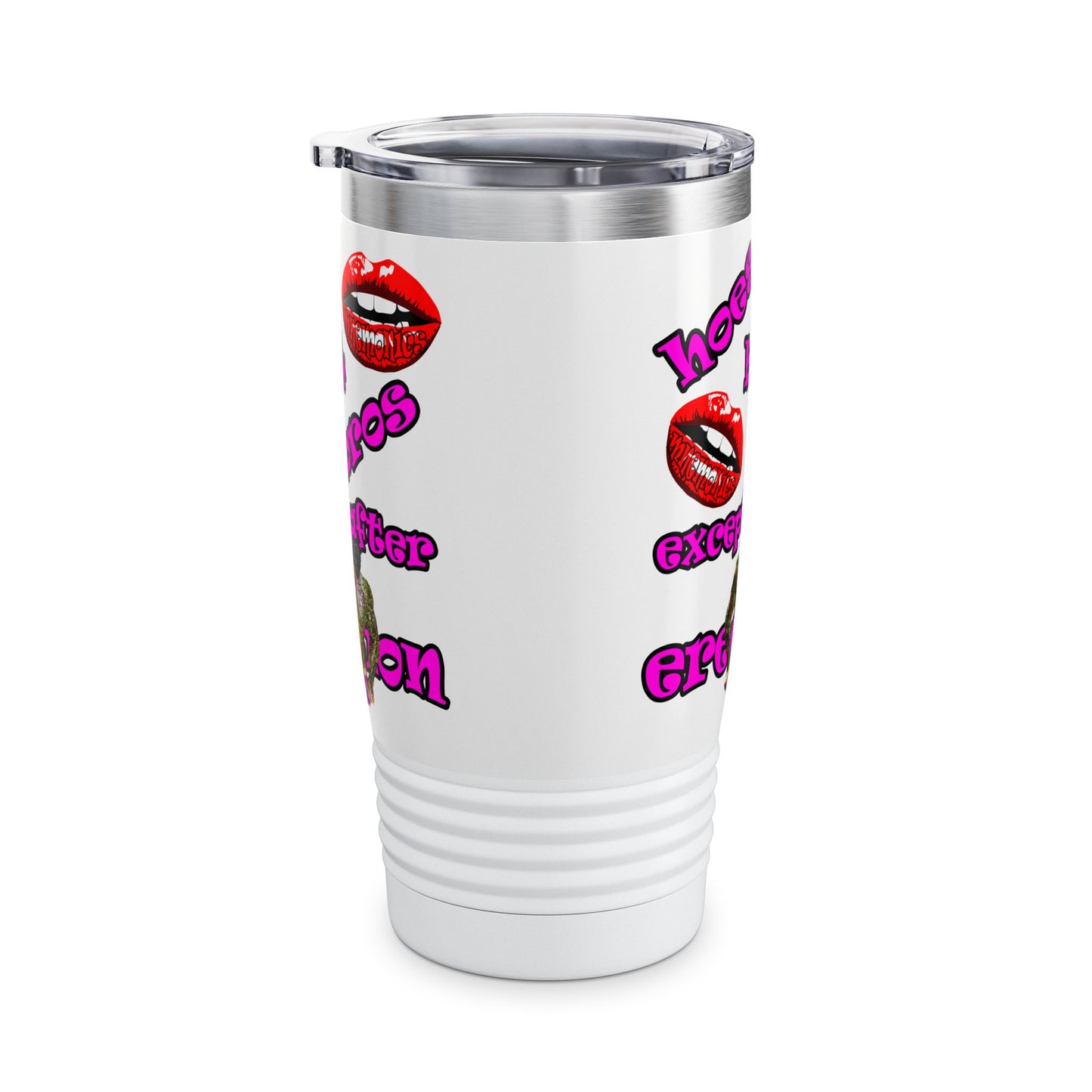 hoes b4 bros - Ringneck Tumbler, 20oz (white)