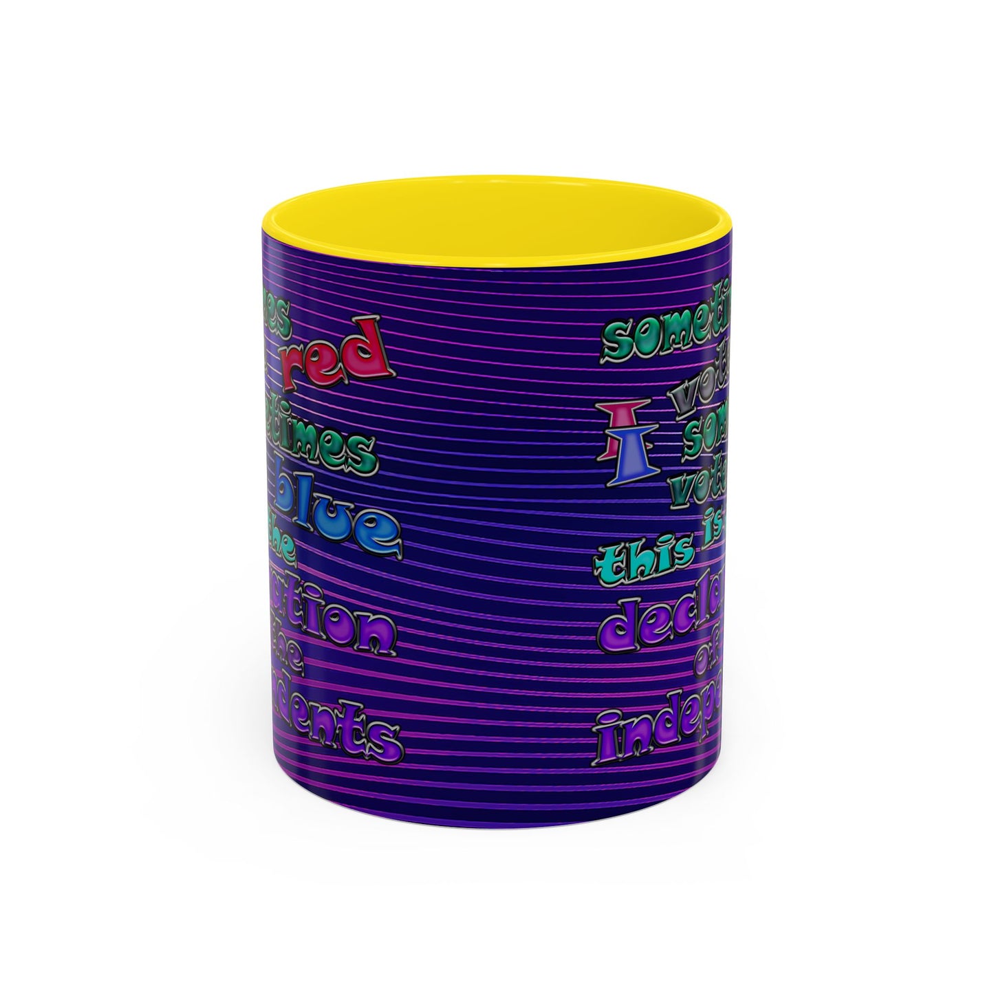 declaration of the independents - Accent Mug (purple wave)
