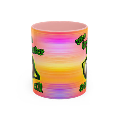 green monster - Accent Mug (color blur)