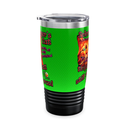 schrodinger's cat - Ringneck Tumbler, 20oz (logo green)