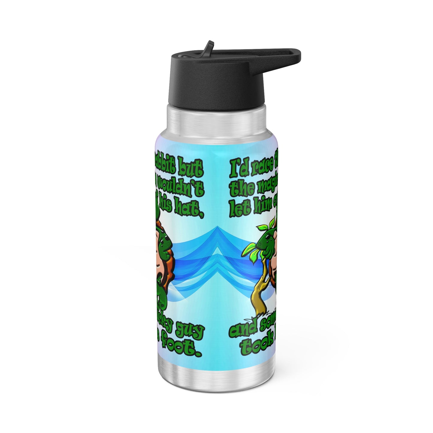 turtle race - Gator Tumbler, 32oz  (light blue-pink wave)