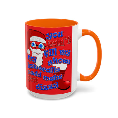santa's shoes - Accent Mug (red)
