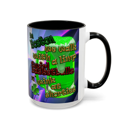 celtics logo - Accent Mug (grey-pink wave)