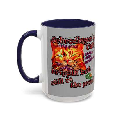 schrodinger's cat - Accent Mug (light grey)