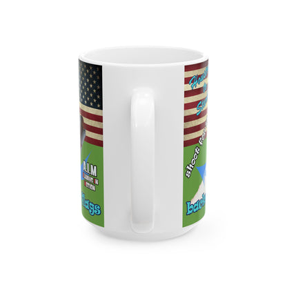 shoot for the stars - White Mug (green)