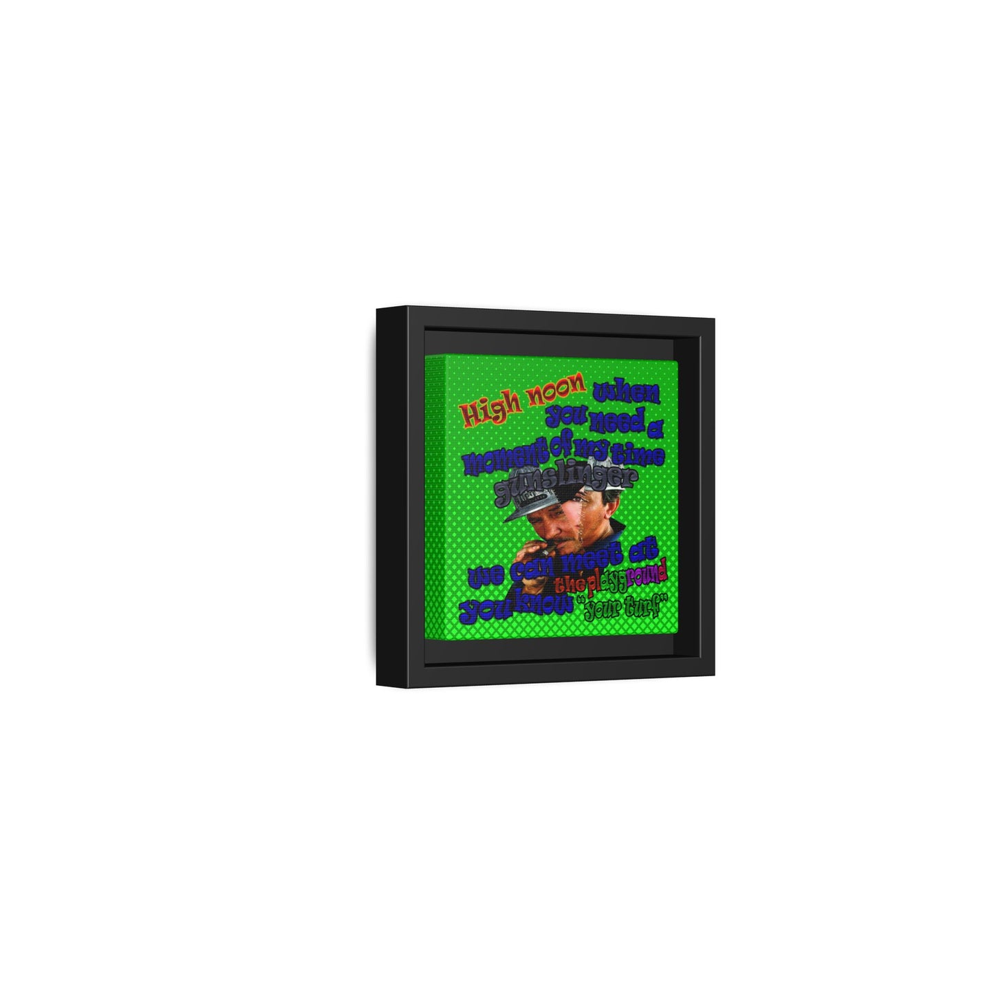 high noon - framed canvas art (logo green)