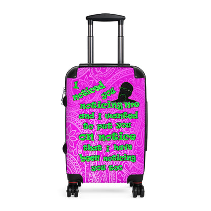 noticed you noticing - Suitcase (pink swirl)