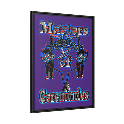 em cee squared - framed canvas art (purple)