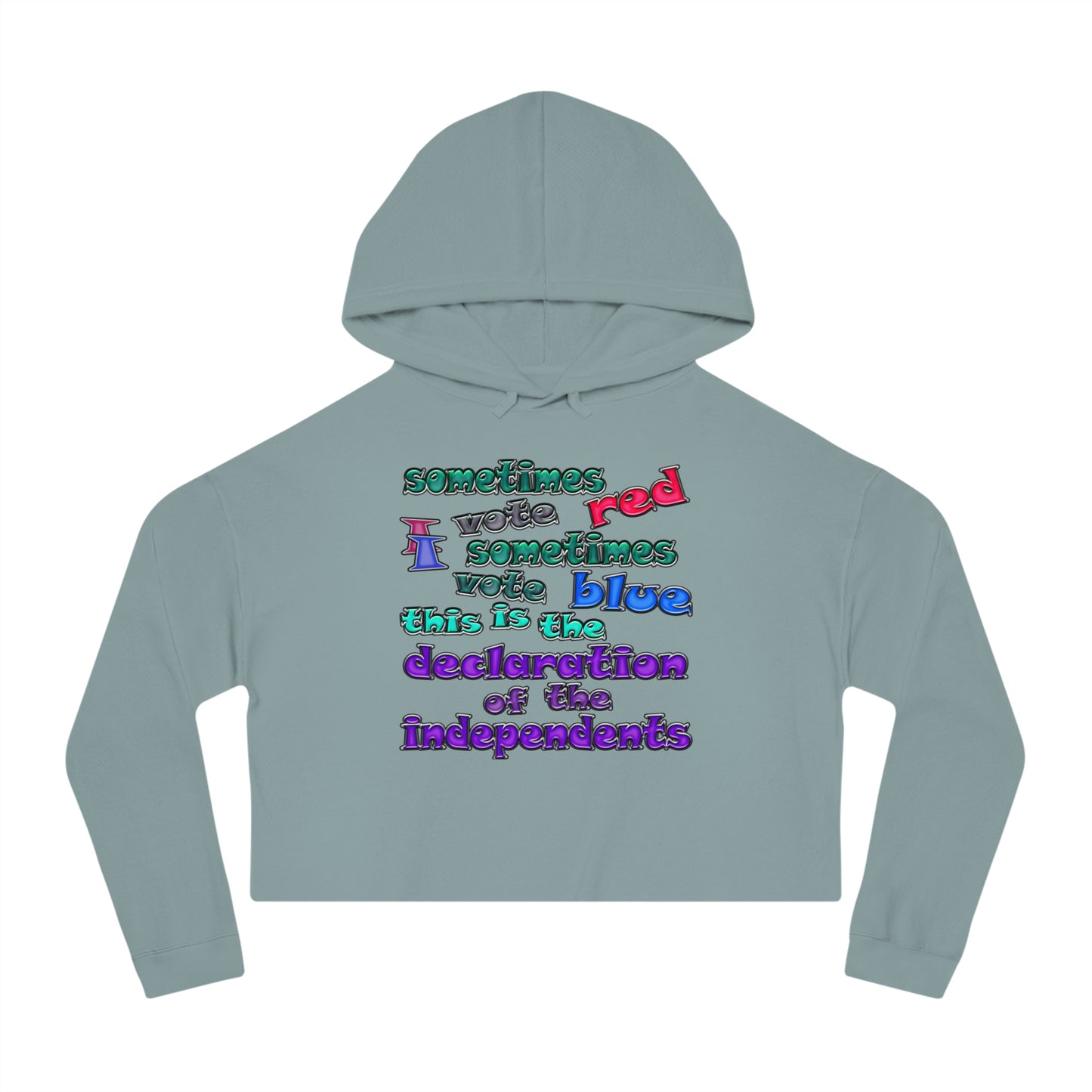 declaration of the independents - Women’s Cropped Hooded Sweatshirt