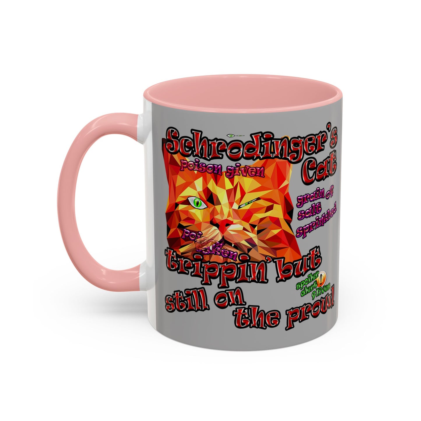 schrodinger's cat - Accent Mug (light grey)