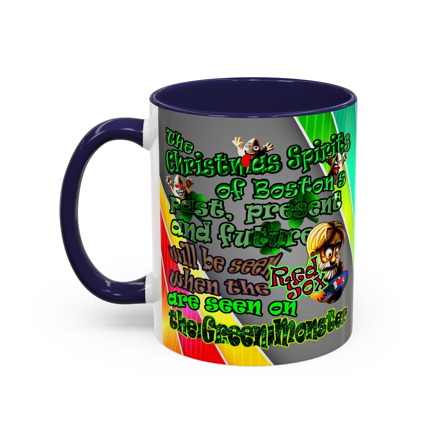 christmas spirits of boston - Accent Mug (rainbow split)