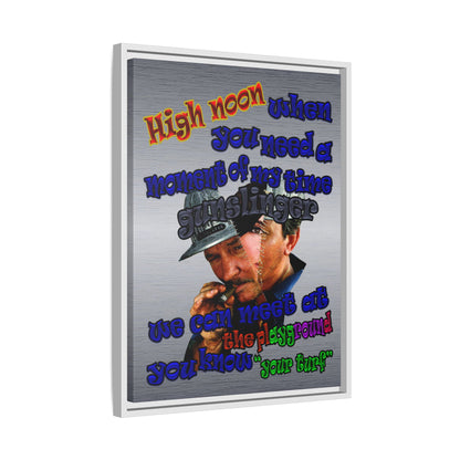 high noon - framed canvas art (brushed nickel)