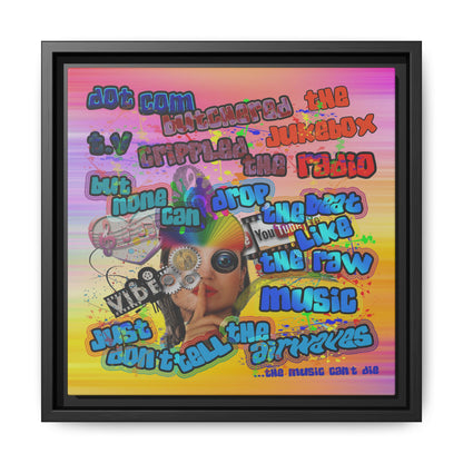 drop the beat - framed canvas art (color blur)