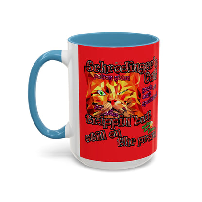 schrodinger's cat - Accent Mug (red)