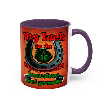 my luck - Accent Mug (burnt orange)