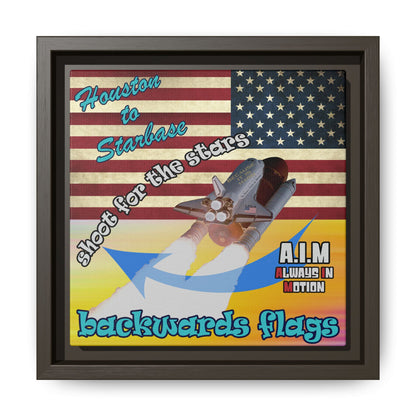 shoot for the stars - framed canvas art (color blur)