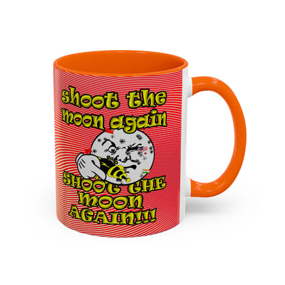 shoot the moon again - Accent Mug (yellow-orange wave)