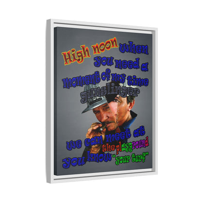 high noon - framed canvas art (grey-light grey)