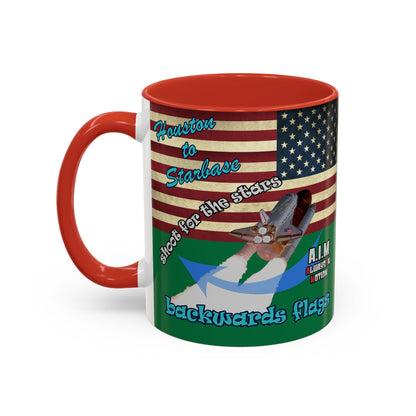 shoot for the stars - Accent Mug (dark green)