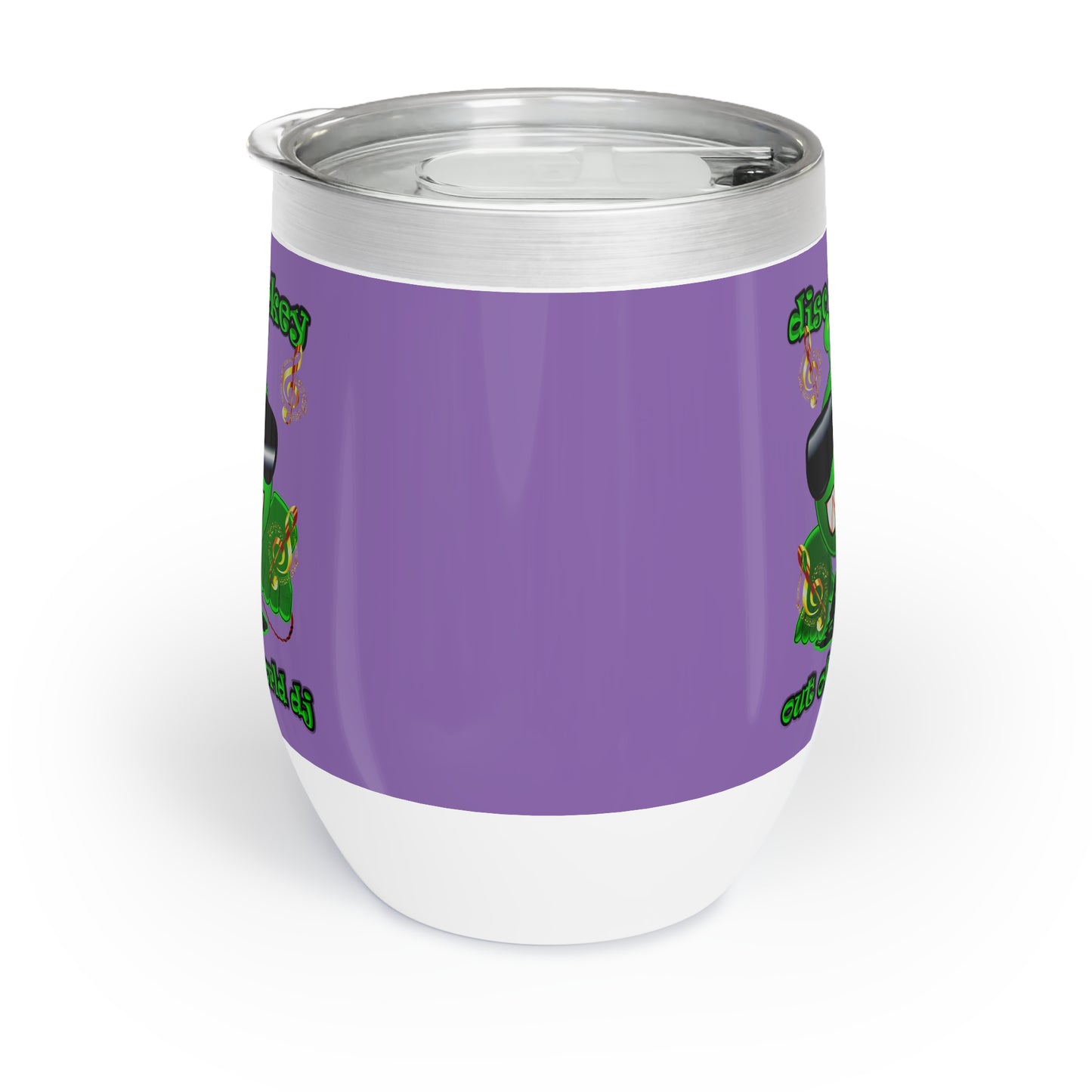 disc jockey - Chill Wine Tumbler (light purple)