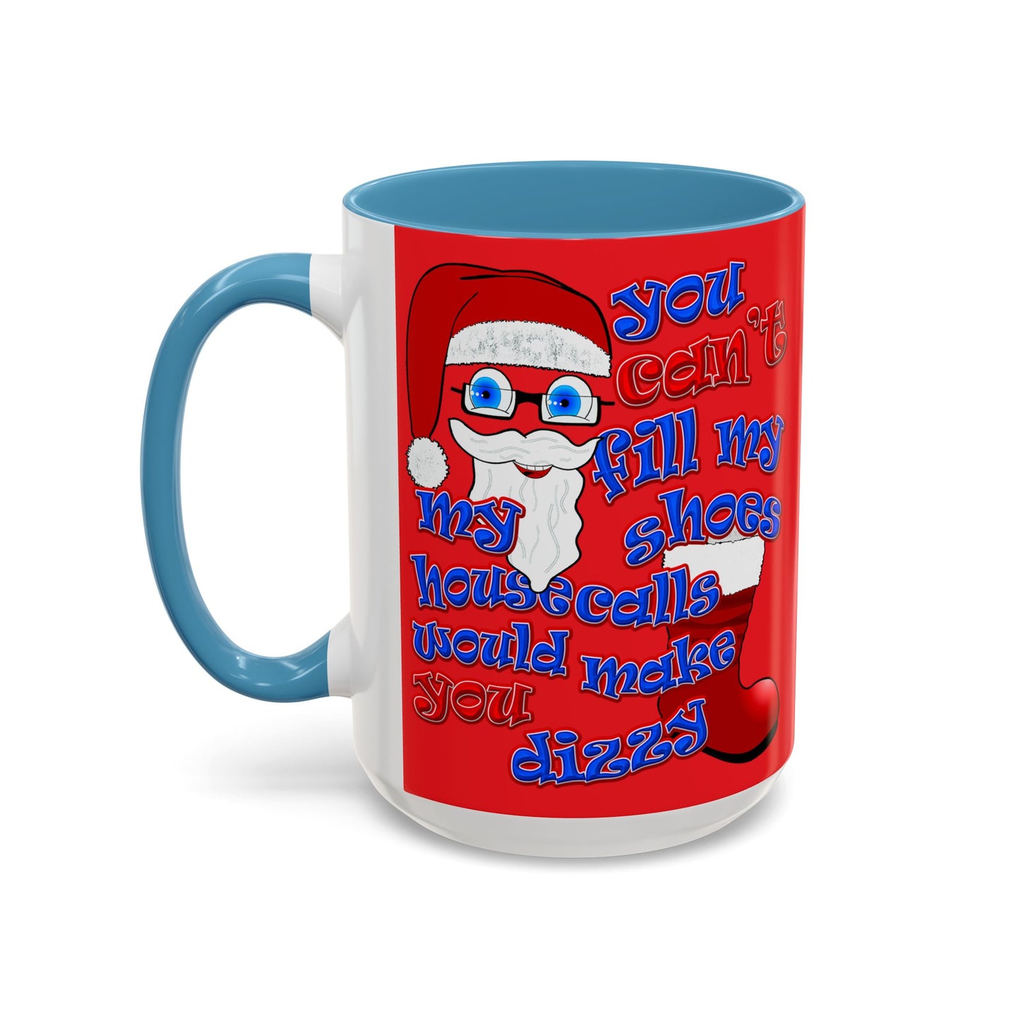 santa's shoes - Accent Mug (red)