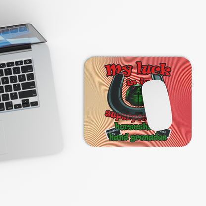 my luck - Mouse Pad (Rectangle) (yellow-orange wave)