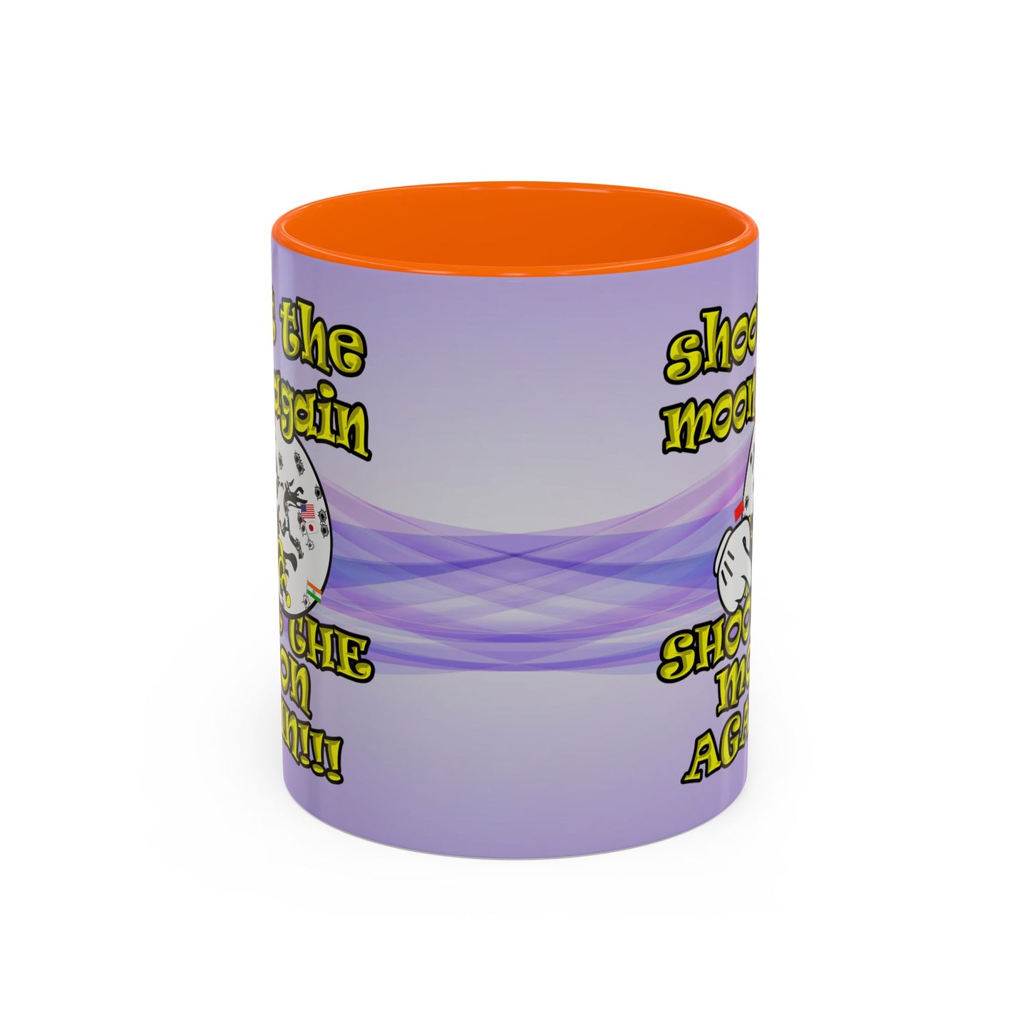 shoot the moon again - Accent Mug (light blue-pink wave)