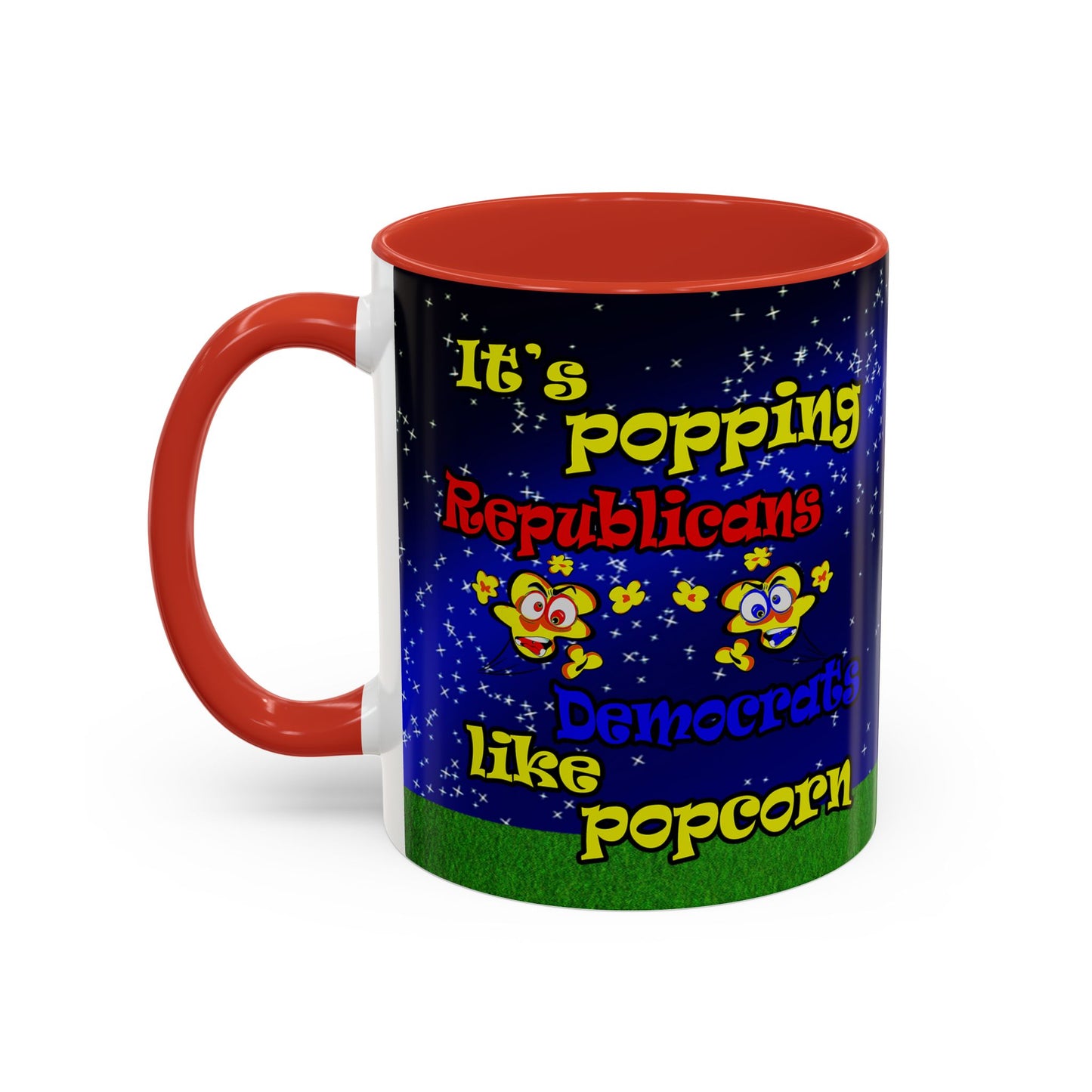 popping like popcorn - Accent Mug ('snoops' background)