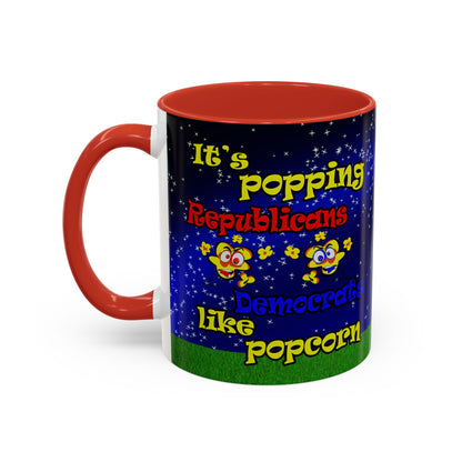 popping like popcorn - Accent Mug ('snoops' background)