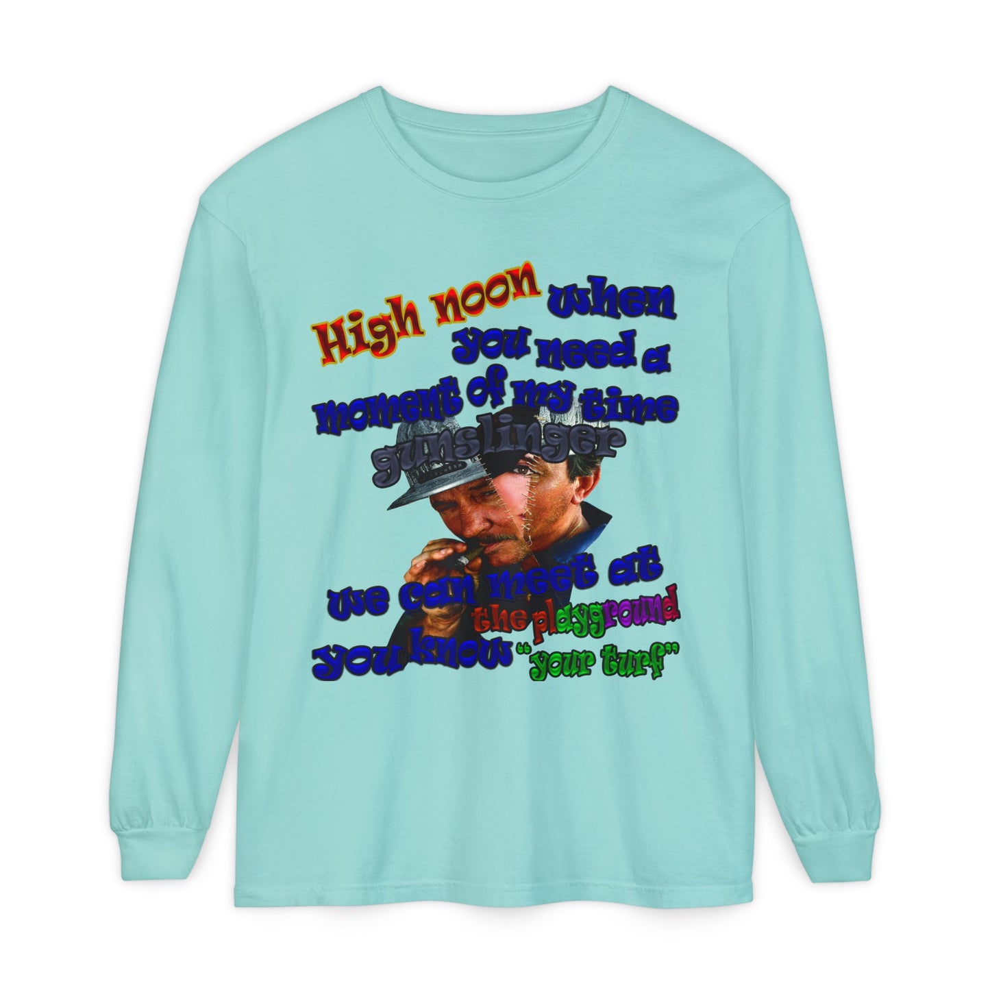 high noon - Unisex Garment-dyed Long Sleeve T-Shirt