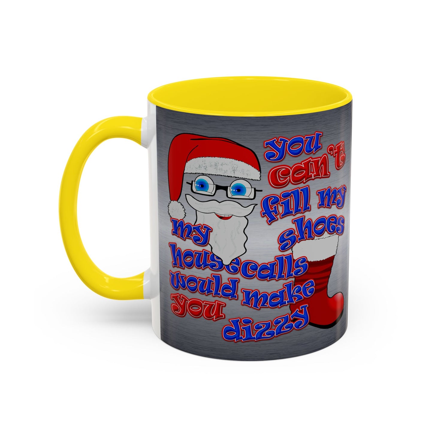 santa's shoes - Accent Mug (brushed nickel)