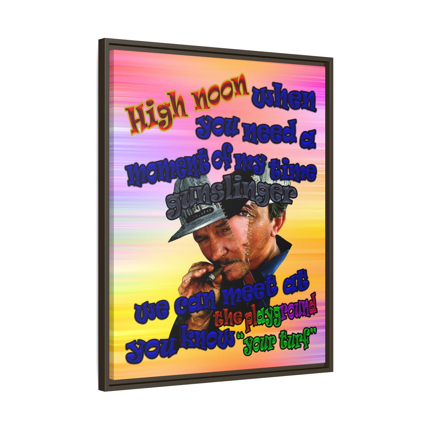 high noon - framed canvas art (color blur)