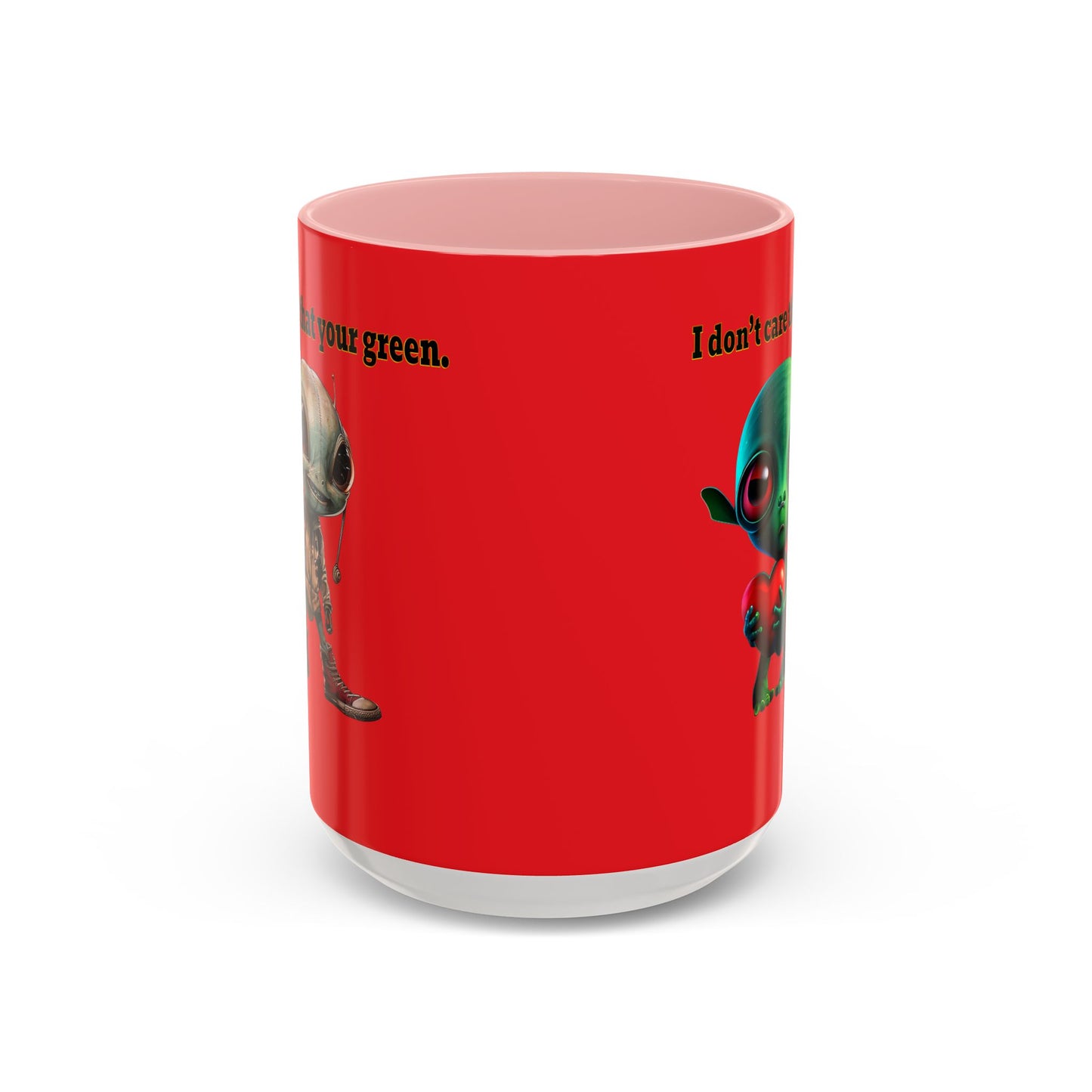 I don't care that your grey - Accent Mug (red)