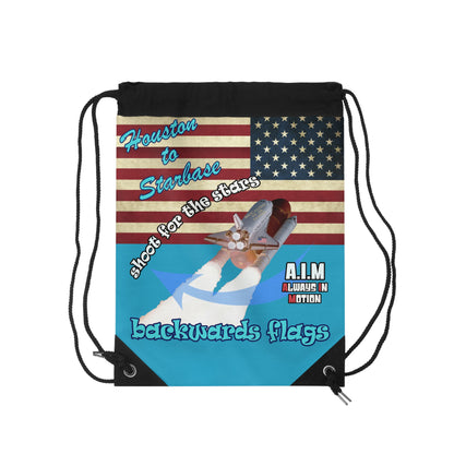 shoot for the stars - Drawstring Bag (turquoise)
