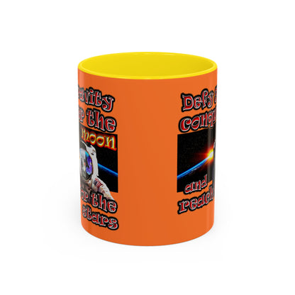 defy conquer reach - Accent Mug (crusta)