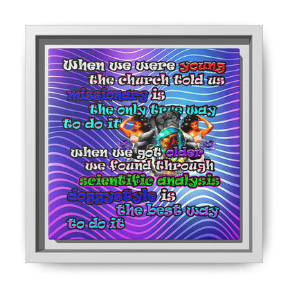doggystyle - framed canvas art (purple wave)