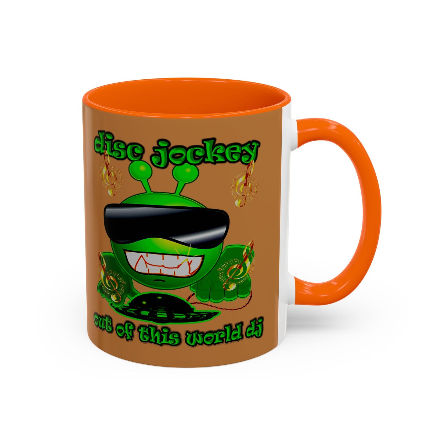 disc jockey - Accent Mug (light brown)