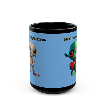 I don't care that your grey - Black Mug (light blue)