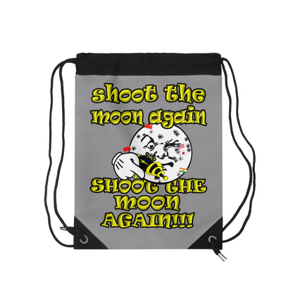 shoot the moon again - Drawstring Bag (grey)