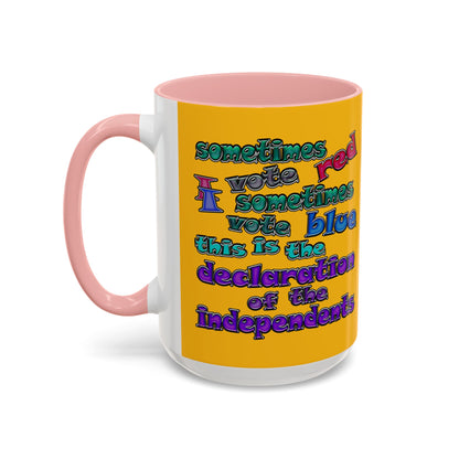 declaration of the independents - Accent Mug (yellow)
