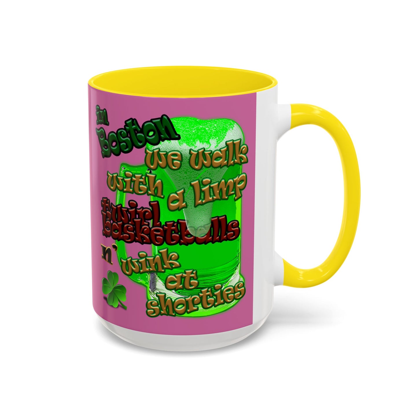celtics logo - Accent Mug (light pink)