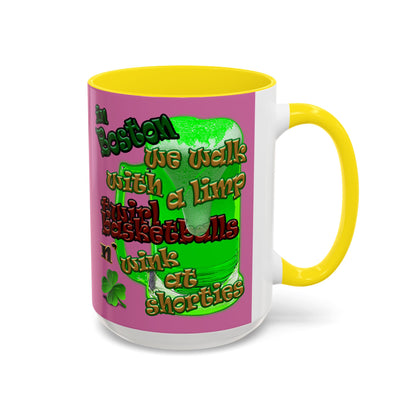 celtics logo - Accent Mug (light pink)