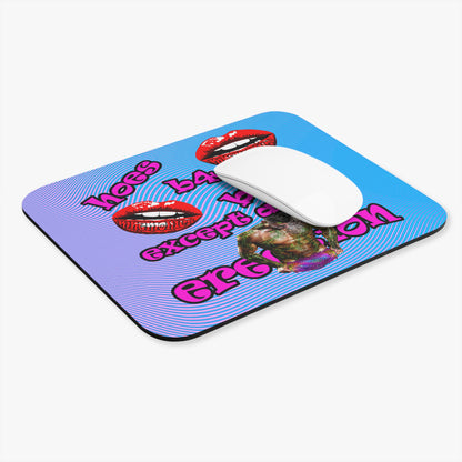 hoes b4 bros - Mouse Pad (Rectangle) (light blue-purple wave)