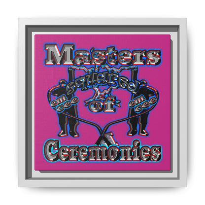 em cee squared - framed canvas art (pink)