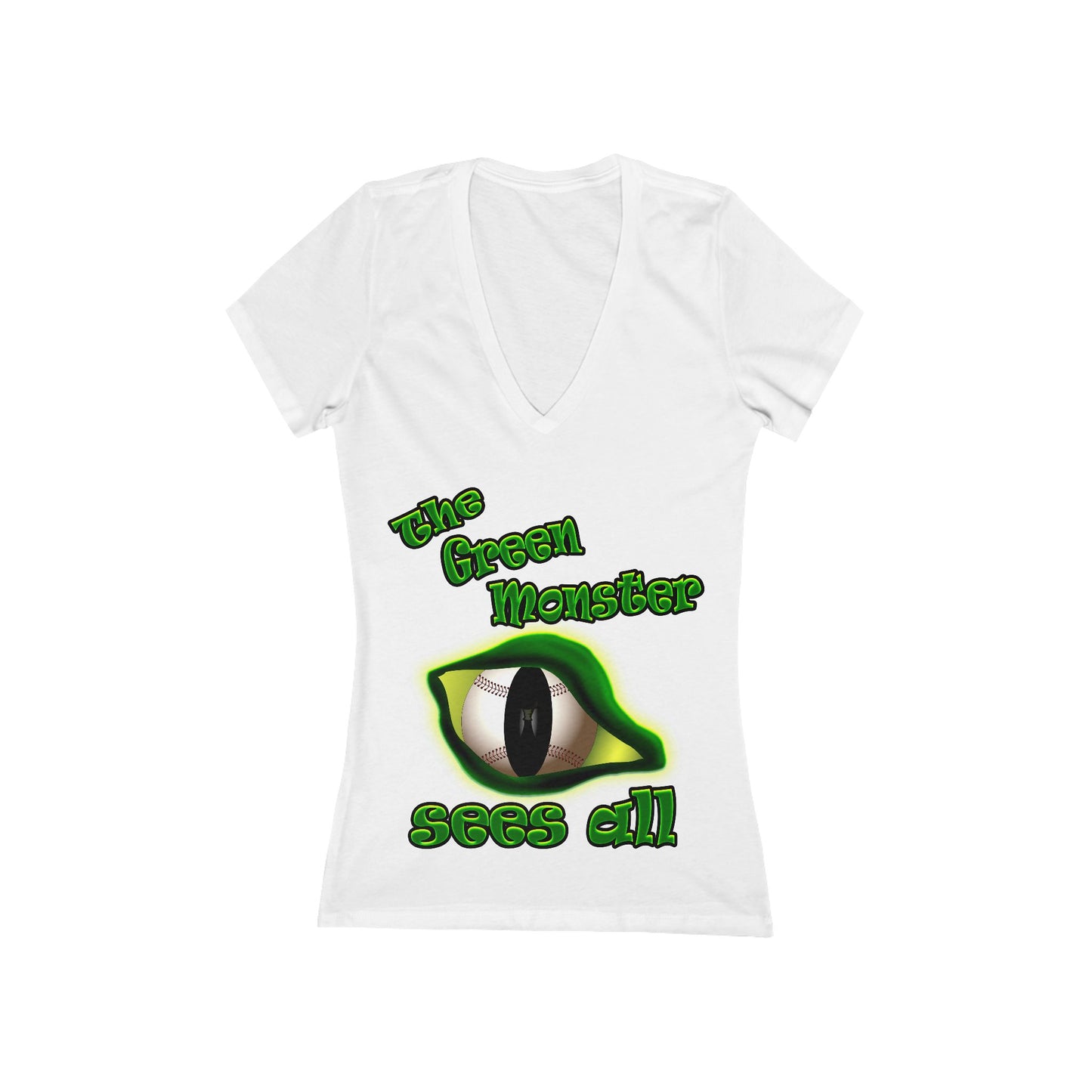 green monster - Women's Jersey Short Sleeve Deep V-Neck Tee