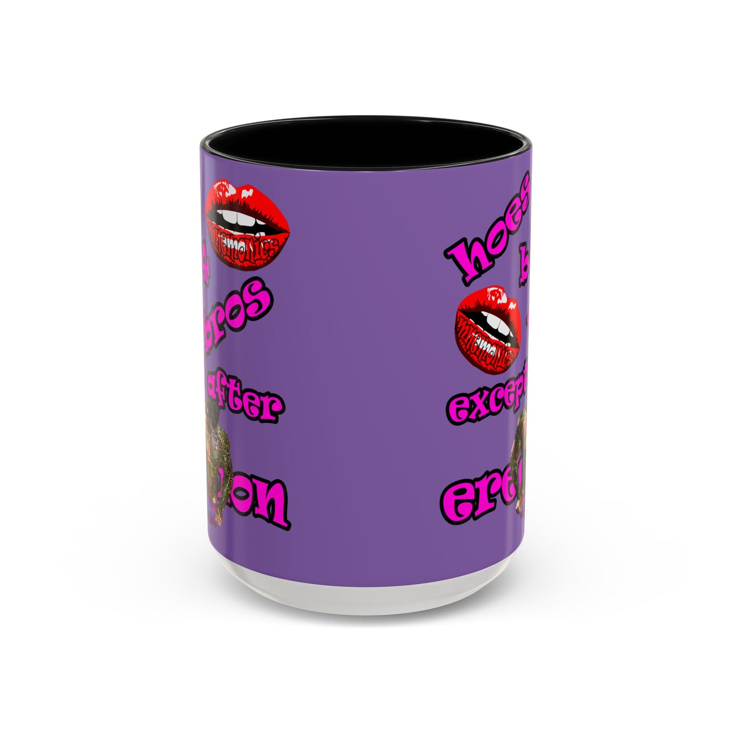 hoes b4 bros - Accent Mug (light purple)