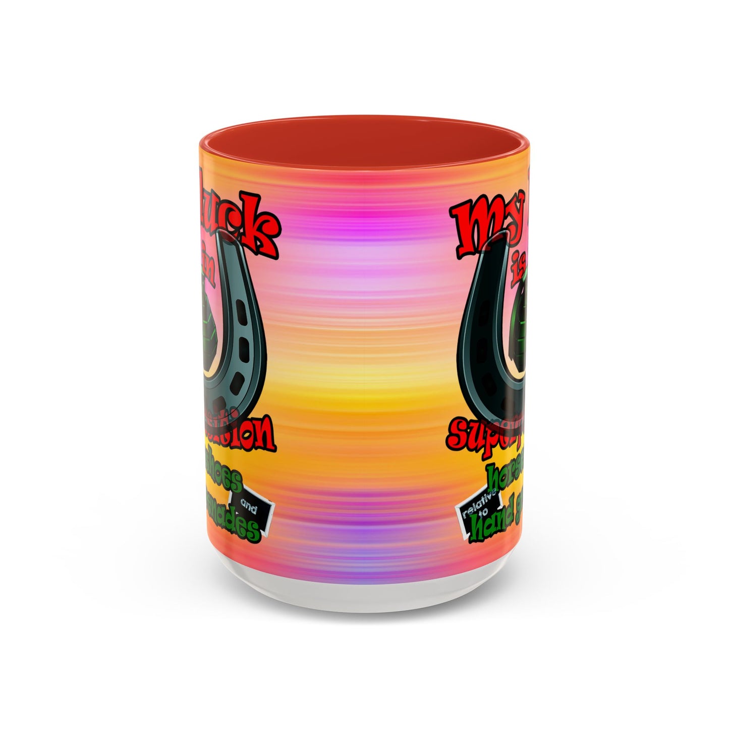 my luck - Accent Mug (color blur)