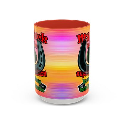 my luck - Accent Mug (color blur)