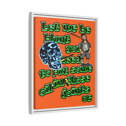 og - framed canvas art (orange)