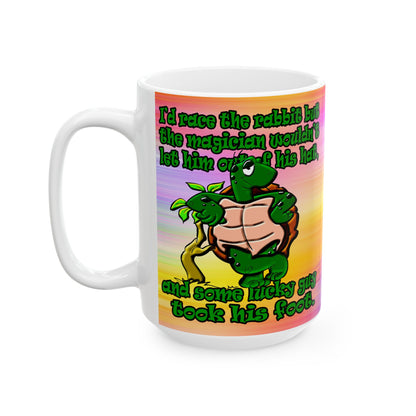 turtle race - White Mug (color blur)